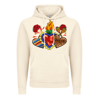 Vintage Artic Sacred heart with leopard and serape heart Vintage Hoodie - RanaPortraitStore