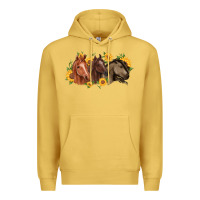 Antique Gold western horses Premium Hoodie - MaliasSmallBusiness
