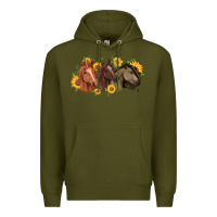 Army Green western horses Premium Hoodie - MaliasSmallBusiness