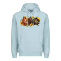 Blue Mist western horses Premium Hoodie - MaliasSmallBusiness