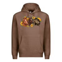 Chestnut western horses Premium Hoodie - MaliasSmallBusiness