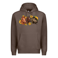 Coffee western horses Premium Hoodie - MaliasSmallBusiness