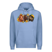 Colony Blue western horses Premium Hoodie - MaliasSmallBusiness