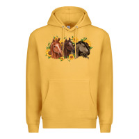 Mustard western horses Premium Hoodie - MaliasSmallBusiness