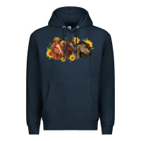 Navy western horses Premium Hoodie - MaliasSmallBusiness