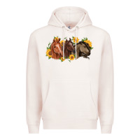 Pale Pink western horses Premium Hoodie - MaliasSmallBusiness