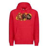 Red western horses Premium Hoodie - MaliasSmallBusiness