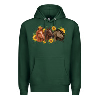 Sports Green western horses Premium Hoodie - MaliasSmallBusiness