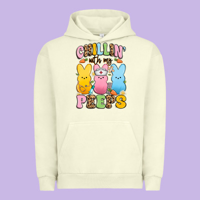 Chillin' With My Peeps Nurse Urban Hoodie Designed By Artiststas
