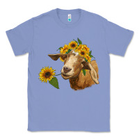 Colony Blue goat with sunflower Classic Tee - RanaPortraitStore