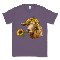 Lavender goat with sunflower Classic Tee - RanaPortraitStore