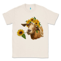 Natural goat with sunflower Classic Tee - RanaPortraitStore