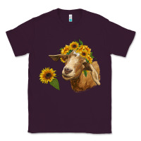 Plum goat with sunflower Classic Tee - RanaPortraitStore