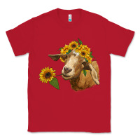 Red goat with sunflower Classic Tee - RanaPortraitStore