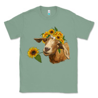 Sage goat with sunflower Classic Tee - RanaPortraitStore