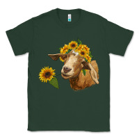 Sports Green goat with sunflower Classic Tee - RanaPortraitStore