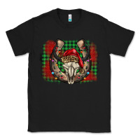 Black christmas horseshoe bull skull Classic Tee - BarkalooDesign