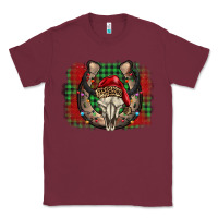 Burgundy christmas horseshoe bull skull Classic Tee - BarkalooDesign