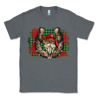 Charcoal Heather christmas horseshoe bull skull Classic Tee - BarkalooDesign