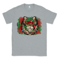 Heather Grey christmas horseshoe bull skull Classic Tee - BarkalooDesign