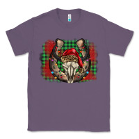 Lavender christmas horseshoe bull skull Classic Tee - BarkalooDesign