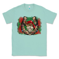 Seafoam christmas horseshoe bull skull Classic Tee - BarkalooDesign