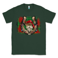 Sports Green christmas horseshoe bull skull Classic Tee - BarkalooDesign