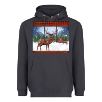 Christmas Reindeer Red Barn Country Farm Christmas Heavyweight Hoodie | Teevron