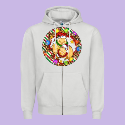 Christmas Chick Zipper Hoodie Designed By Artiststas