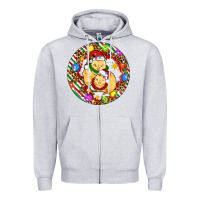 Heather Grey Christmas chick Zipper Hoodie - Artiststas