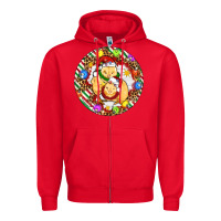 Red Christmas chick Zipper Hoodie - Artiststas