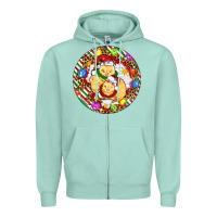 Seafoam Christmas chick Zipper Hoodie - Artiststas
