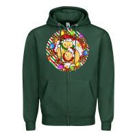 Sports Green Christmas chick Zipper Hoodie - Artiststas