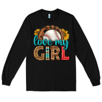 Black love my girl baseball Long Sleeve Tee - HRA Design Shop