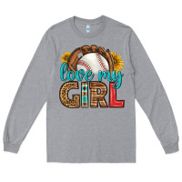 Heather Grey love my girl baseball Long Sleeve Tee - HRA Design Shop