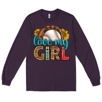 Plum love my girl baseball Long Sleeve Tee - HRA Design Shop