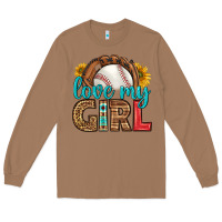 Toasted Coconut love my girl baseball Long Sleeve Tee - HRA Design Shop