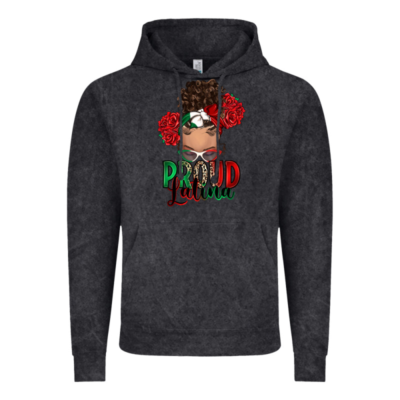 Proud Latina Messy Bun Vintage Hoodie by RanaPortraitStore | Teevron