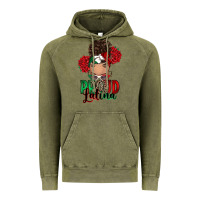 Vintage Olive Proud Latina messy bun Vintage Hoodie - RanaPortraitStore