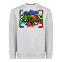 Heather Grey autism mom checkered flag Heavyweight Sweatshirt - Zillion Design Studio