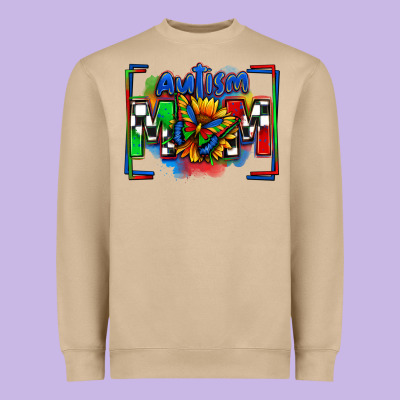 Autism Mom Checkered Flag Heavyweight Sweatshirt Designed By Zillion Design Studio
