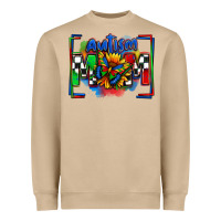 Mushroom autism mom checkered flag Heavyweight Sweatshirt - Zillion Design Studio