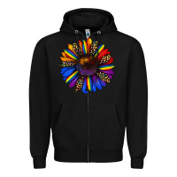 Black pride sunflower Zipper Hoodie - JahusDesignShop