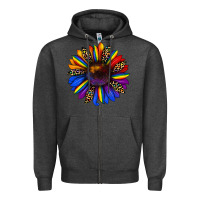Charcoal Heather pride sunflower Zipper Hoodie - JahusDesignShop