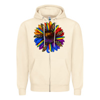 Sandshell pride sunflower Zipper Hoodie - JahusDesignShop