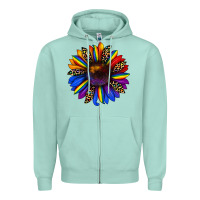 Seafoam pride sunflower Zipper Hoodie - JahusDesignShop