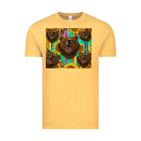 Vintage Mustard bear tumbler Vintage Tee - BarkalooDesign