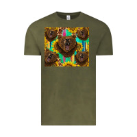 Vintage Olive bear tumbler Vintage Tee - BarkalooDesign