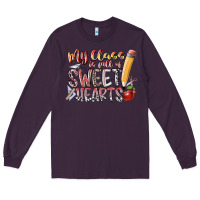 Plum my class is full of sweet hearts Long Sleeve Tee - RacoonDesign