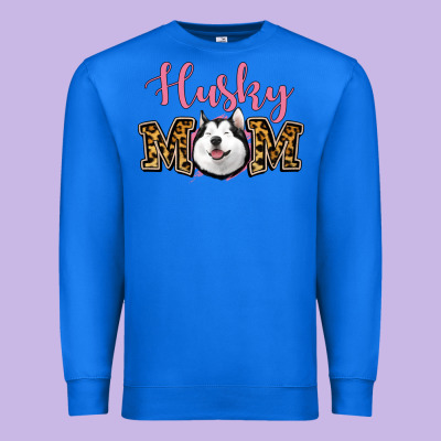 Husky Mom Premium Sweatshirt Designed By Jasminsmagicworld